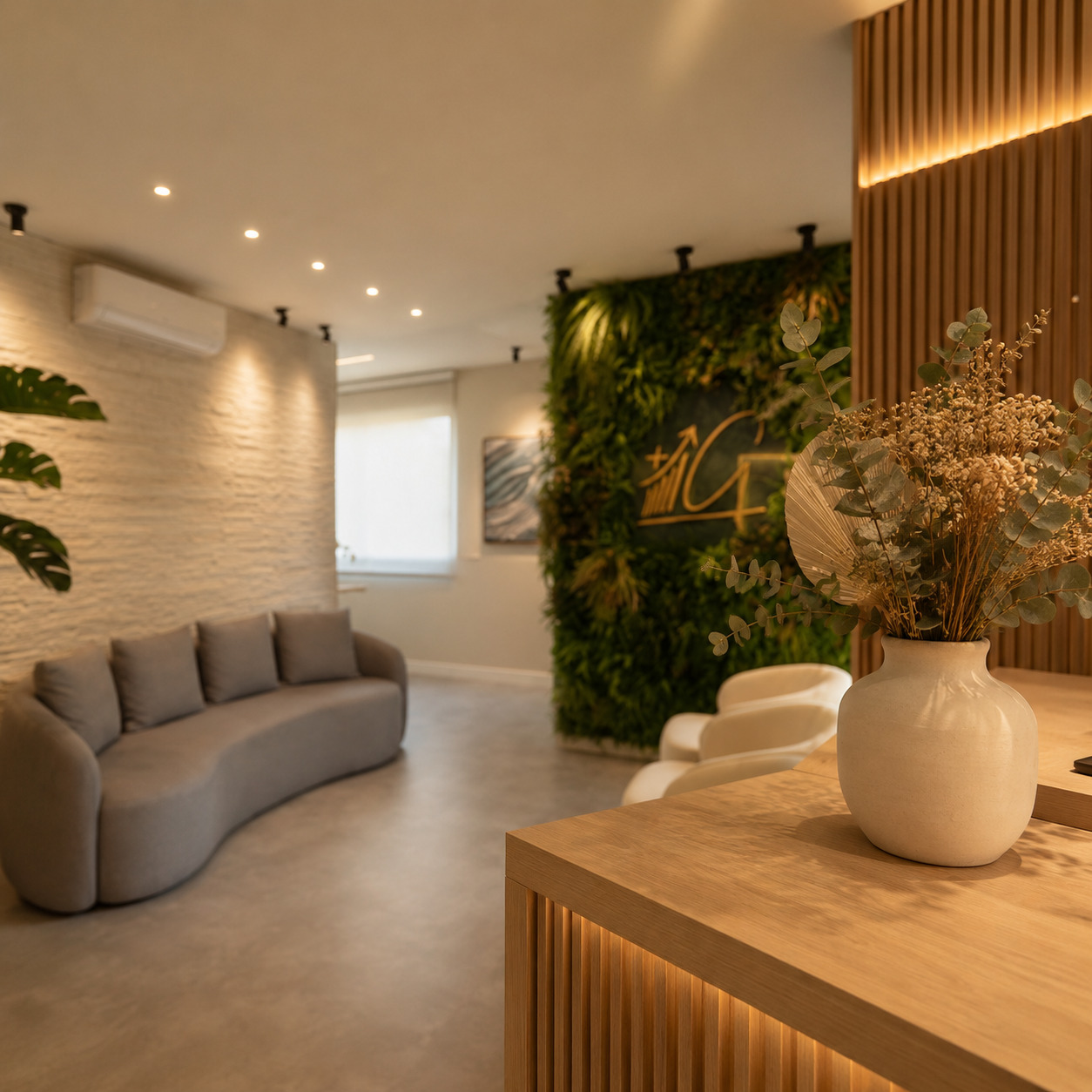 Recepção da Clínica EFFLUA — ambiente acolhedor